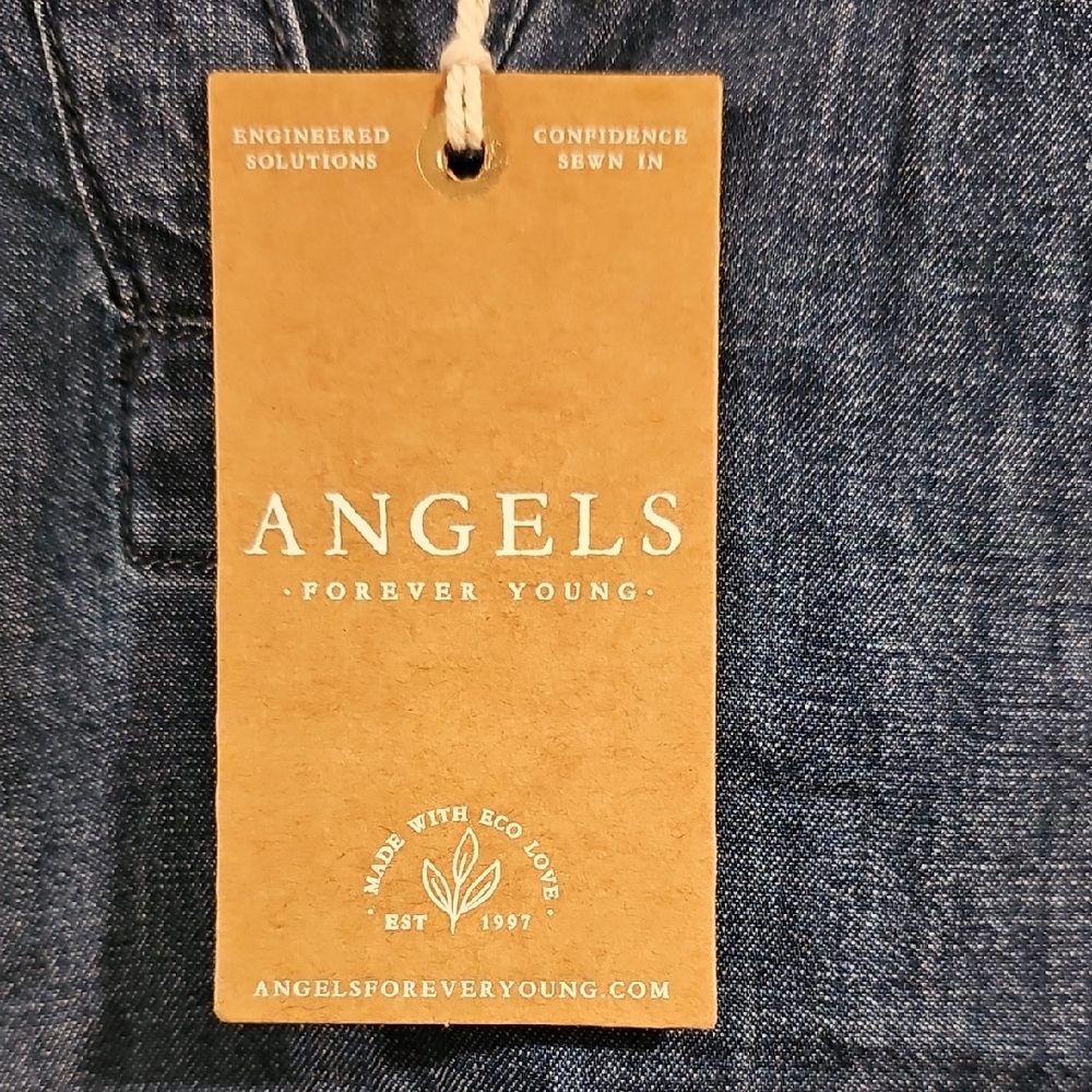 Angels Dark Blue Denim Shirt - Picture 2 of 5